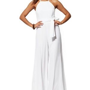 White flow jumpsuit